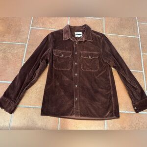 Excellent Condition! Madewell Chocolate Corduroy Easy Fit Shirt, mens XS.